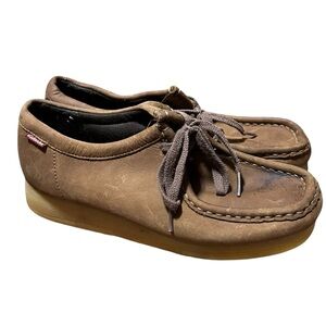 Clarks Wallabee Shoes Womens 6 M Padmora Oxford Moccasins 60499 Brown Leather
